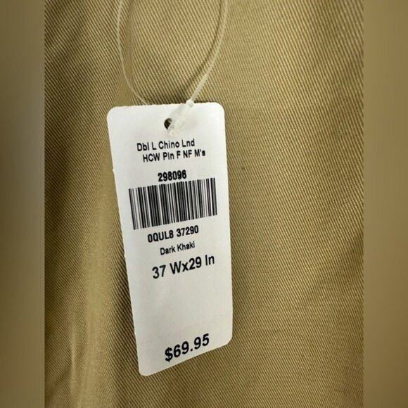 L.L.Bean Mens Double L Chino Lined Pants W37 X L29 Dark Khaki Cotton/Flannel - Picture 3 of 8